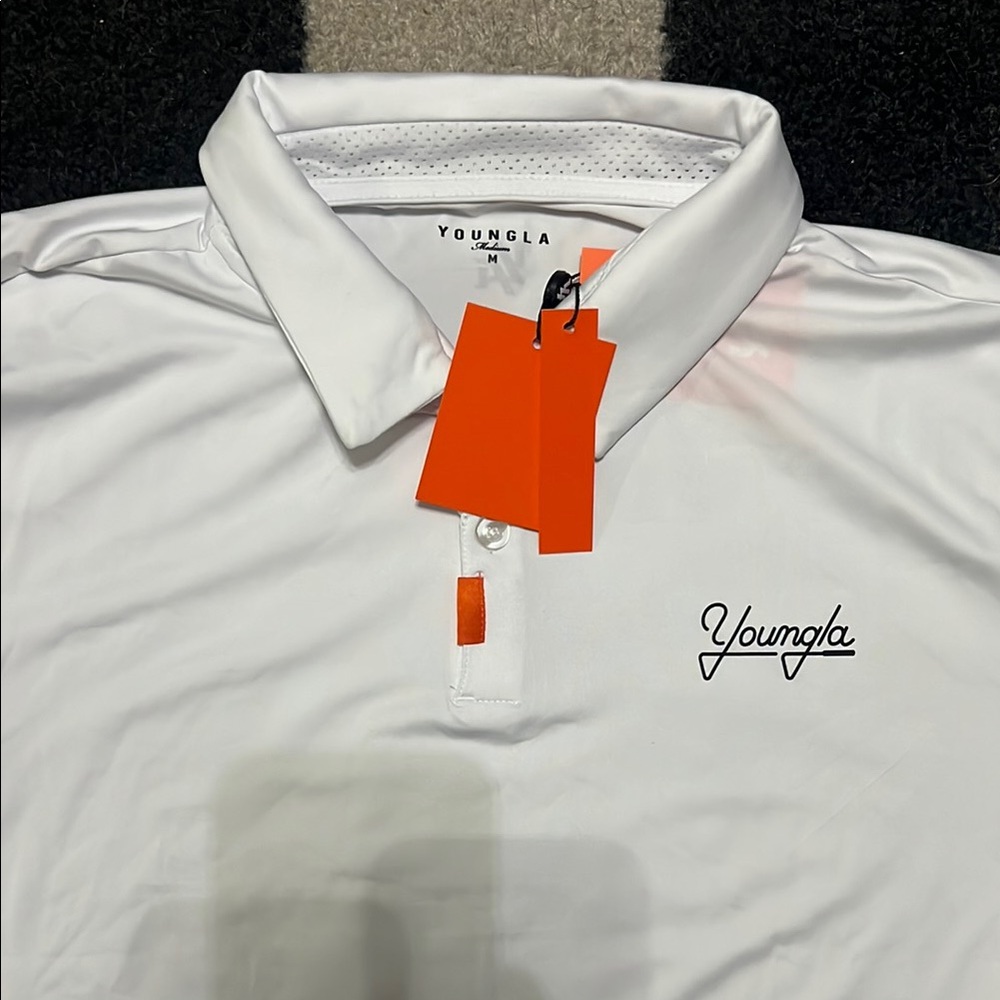YoungLA White Golf Polo